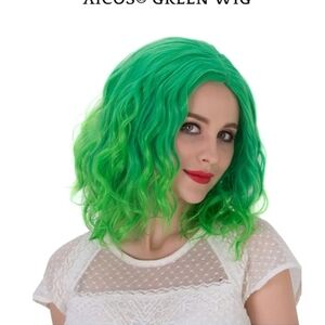 Green women's wig